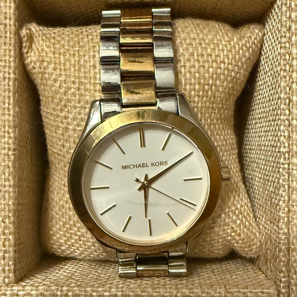 Michael Kors Two-Tone Gold and Silver Watch